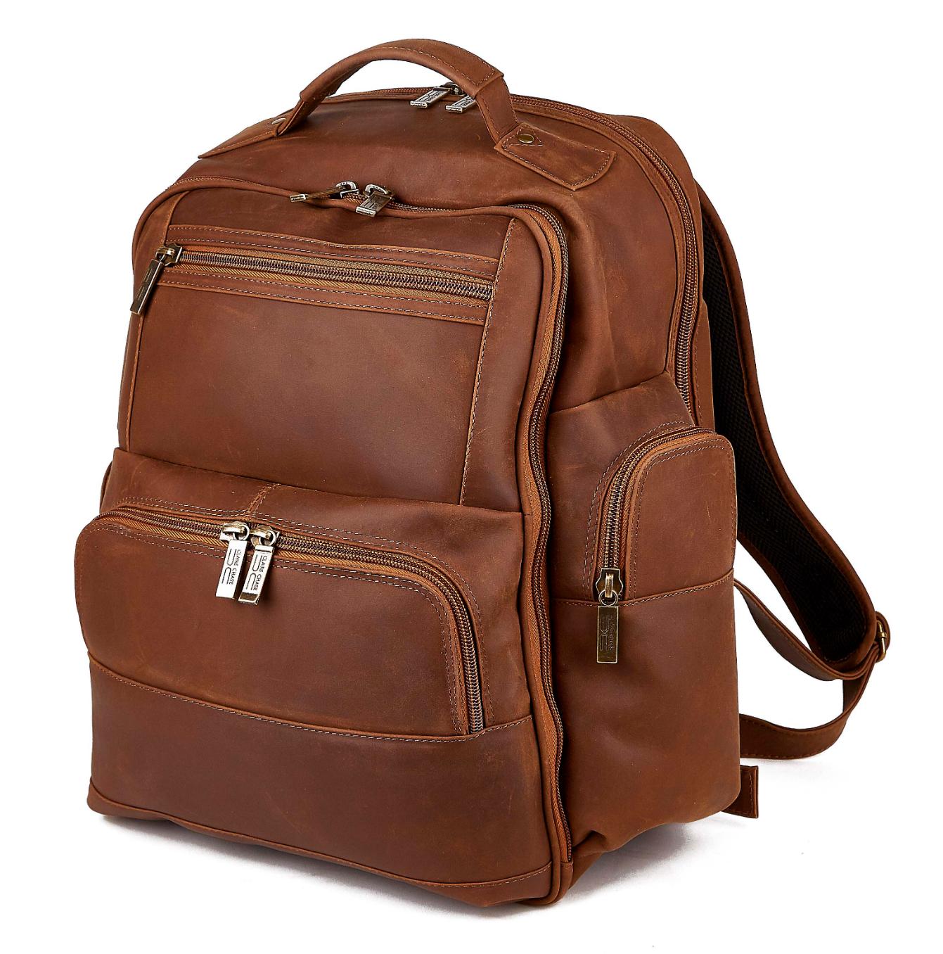 Oxford leather backpack hotsell