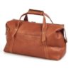 Claire Chase Leather Luggage La Grange 510 Brown Duffle Bag Travel Carry-on Weekend Back View